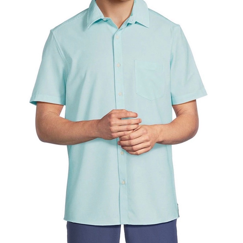 Rowm men’s short sleeve button down shirt size medium NWT
